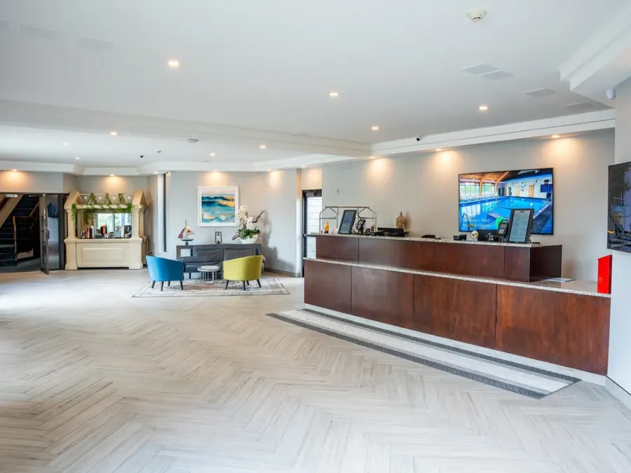 Hotel lobby and front desk