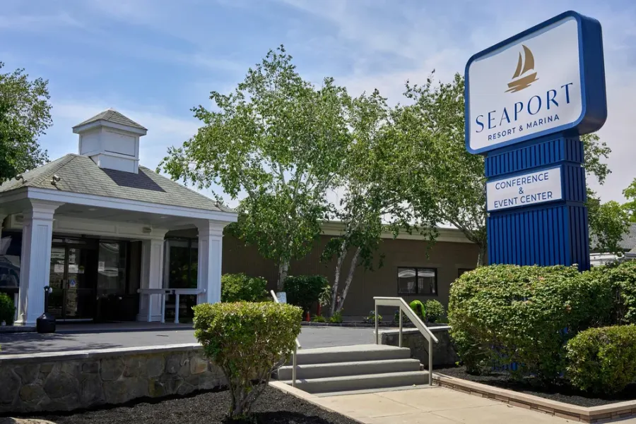 Entrance and sign at Seaport Resort and Marina